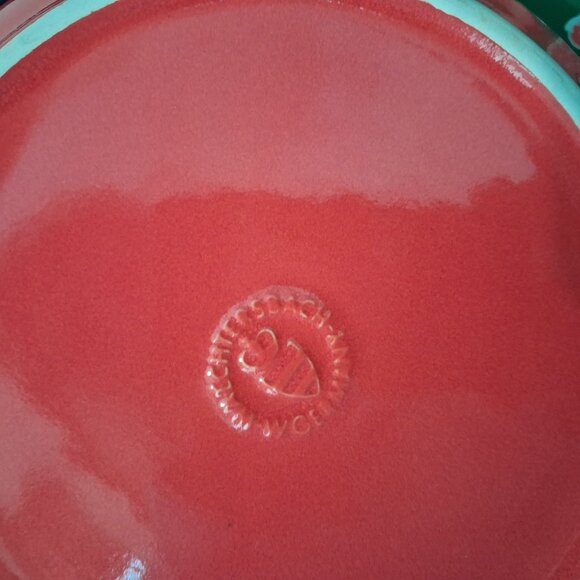 Waechtersbach Germany 10" Star Serving Red Bowl w/ New Cheese Spreaders - Picture 8 of 12